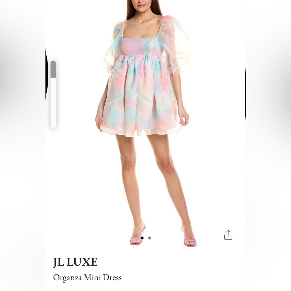 Luxe Pastel Organza Mini Dress